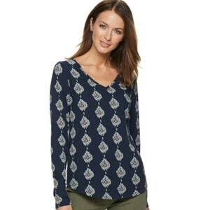 Sonoma Printed Long Sleeve Everyday Tee